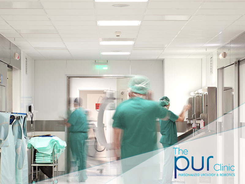 Busy hospital hall